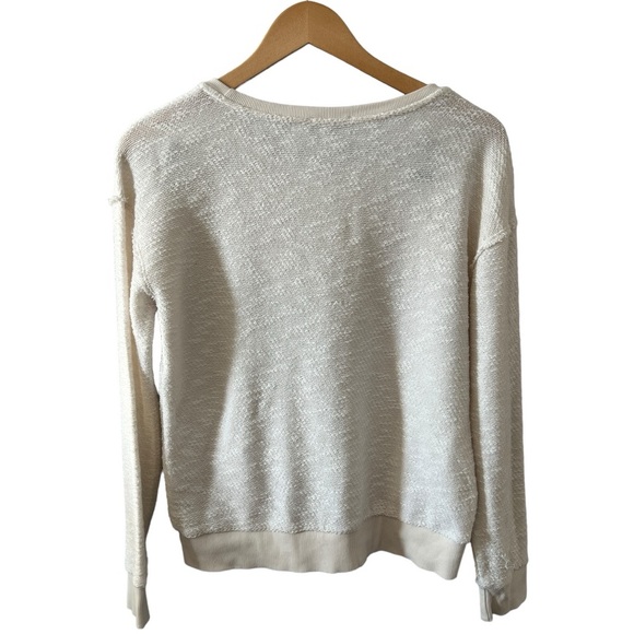 Talula Cream Crew Neck Knit Sweater Size Small - Picture 2 of 4